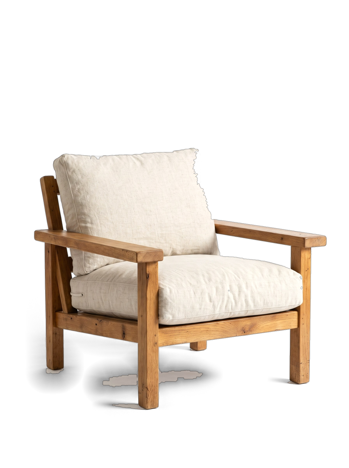 Cucuron armchair in chêne naturel